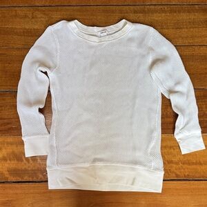 Helmut Lang Textured Cream Crew Neck Sweater